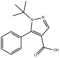 1-tert-butyl-5-phenyl-1H-pyrazole-4-carboxylic acid Struktur