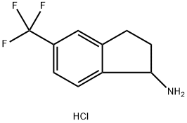 5-(TRIFLUOROMETHYL)-2,3-DIHYDRO-1H-INDEN-1-AMINE HYDROCHLORIDE Struktur