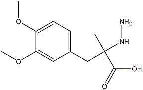 3-(3,4-二甲氧基苯基)-2-肼基-2-甲基丙酸 结构式