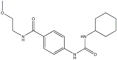 4-{[(cyclohexylamino)carbonyl]amino}-N-(2-methoxyethyl)benzamide 结构式