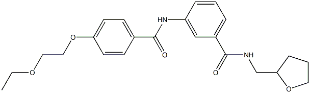 3-{[4-(2-ethoxyethoxy)benzoyl]amino}-N-(tetrahydro-2-furanylmethyl)benzamide Struktur