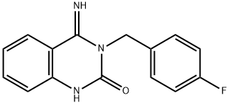 3-[(4-fluorophenyl)methyl]-4-imino-1,2,3,4-tetrahydroquinazolin-2-one Struktur