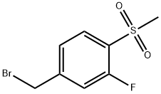 3-FLUORO-4-(METHYLSULPHONYL)BENZYL BROMIDE Structure