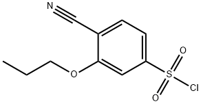 4-Cyano-3-propoxybenzenesulfonyl chloride 化学構造式