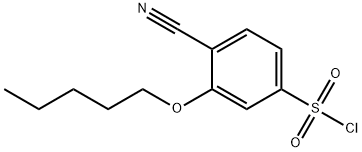 4-Cyano-3-pentyloxybenzenesulfonyl chloride Struktur