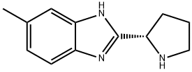 5-methyl-2-[(2S)-pyrrolidin-2-yl]-1H-1,3-benzodiazole 结构式