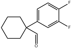 1-(3,4-Difluorophenyl)cyclohexanecarbaldehyde 化学構造式