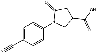 1-(4-氰基苯基)-5-氧亚基吡咯烷-3-羧酸, 944643-62-3, 结构式