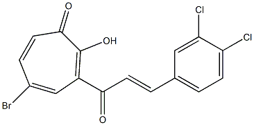5-bromo-3-[3-(3,4-dichlorophenyl)acryloyl]-2-hydroxy-2,4,6-cycloheptatrien-1-one|