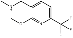 3-Pyridinemethanamine, 2-methoxy-N-methyl-6-(trifluoromethyl)- 化学構造式