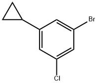 1-bromo-3-chloro-5-cyclopropylbenzene 化学構造式