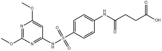 4-(4-{[(2,6-dimethoxy-4-pyrimidinyl)amino]sulfonyl}anilino)-4-oxobutanoic acid Structure