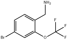 4-bromo-2-(trifluoromethoxy)benzenemethan amine 化学構造式