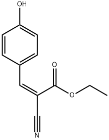 ethyl 2-cyano-3-(4-hydroxyphenyl)prop-2-enoate 结构式