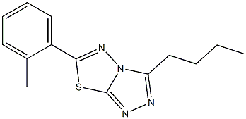 3-butyl-6-(2-methylphenyl)[1,2,4]triazolo[3,4-b][1,3,4]thiadiazole Struktur