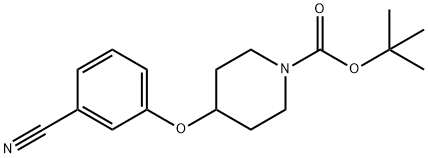 tert-butyl 4-(3-cyanophenoxy)piperidine-1-carboxylate,950649-06-6,结构式