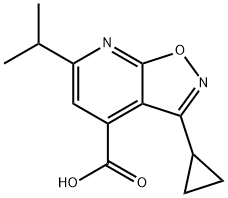 3-cyclopropyl-6-isopropylisoxazolo[5,4-b]pyridine-4-carboxylic acid Structure