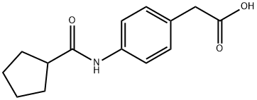 Benzeneacetic acid, 4-[(cyclopentylcarbonyl)amino]- Struktur