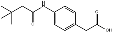 Benzeneacetic acid, 4-[(3,3-dimethyl-1-oxobutyl)amino]- Structure