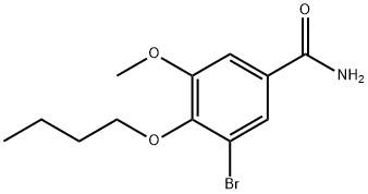 Benzamide, 3-bromo-4-butoxy-5-methoxy- Struktur