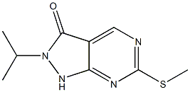 2-isopropyl-6-(methylthio)-1H-pyrazolo[3,4-d]pyrimidin-3(2H)-one,955368-93-1,结构式