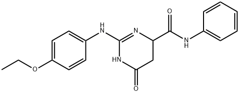 2-(4-ethoxyanilino)-6-oxo-N-phenyl-3,4,5,6-tetrahydro-4-pyrimidinecarboxamide 化学構造式
