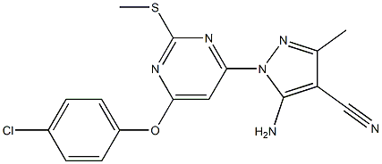 5-amino-1-[6-(4-chlorophenoxy)-2-(methylsulfanyl)-4-pyrimidinyl]-3-methyl-1H-pyrazole-4-carbonitrile|