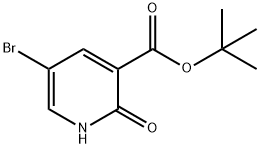 5-bromo-1,2-dihydro-2-oxo-3-pyridinecarboxylic acid, t-butyl ester Struktur