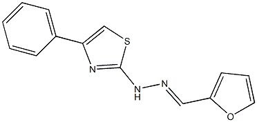 2-furaldehyde (4-phenyl-1,3-thiazol-2-yl)hydrazone 化学構造式