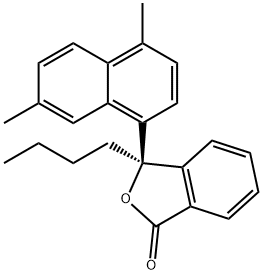 (R)-(+)-3-(4,7-Dimethyl-1-Naphthyl)-3-Butylphthalide,97866-69-8,结构式