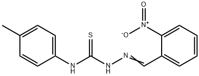 2-nitrobenzaldehyde N-(4-methylphenyl)thiosemicarbazone Struktur