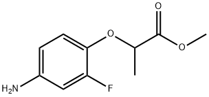 甲基 2-(4-氨基-2-氟苯氧基)丙酯 结构式