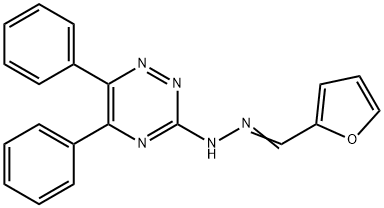 2-furaldehyde (5,6-diphenyl-1,2,4-triazin-3-yl)hydrazone Structure