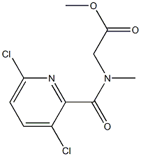 methyl 2-[(3,6-dichloropyridin-2-yl)-N-methylformamido]acetate 化学構造式