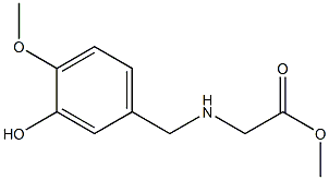 methyl 2-{[(3-hydroxy-4-methoxyphenyl)methyl]amino}acetate Struktur