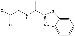 methyl 2-{[1-(1,3-benzothiazol-2-yl)ethyl]amino}acetate,,结构式