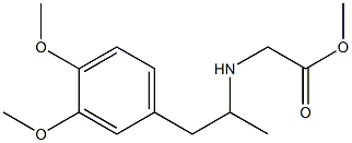 methyl 2-{[1-(3,4-dimethoxyphenyl)propan-2-yl]amino}acetate,,结构式