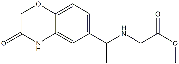 methyl 2-{[1-(3-oxo-3,4-dihydro-2H-1,4-benzoxazin-6-yl)ethyl]amino}acetate Struktur