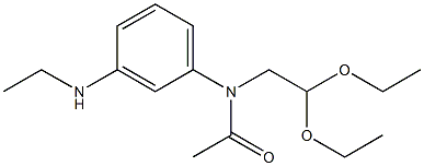 N-乙基-N-二乙氧基乙基-间氨基乙酰苯胺 结构式