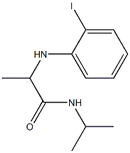 2-[(2-iodophenyl)amino]-N-(propan-2-yl)propanamide 结构式