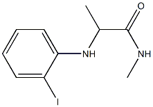 2-[(2-iodophenyl)amino]-N-methylpropanamide Struktur