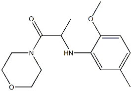 2-[(2-methoxy-5-methylphenyl)amino]-1-(morpholin-4-yl)propan-1-one Struktur