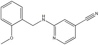 2-[(2-methoxybenzyl)amino]isonicotinonitrile,,结构式