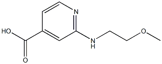 2-[(2-methoxyethyl)amino]pyridine-4-carboxylic acid,,结构式