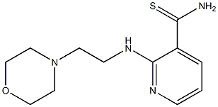 2-[(2-morpholin-4-ylethyl)amino]pyridine-3-carbothioamide 化学構造式