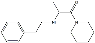 2-[(2-phenylethyl)amino]-1-(piperidin-1-yl)propan-1-one,,结构式