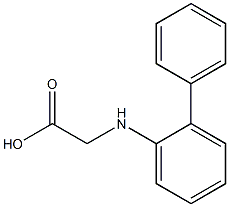 2-[(2-phenylphenyl)amino]acetic acid 结构式