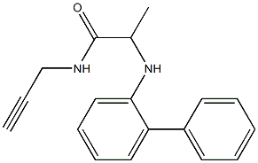 2-[(2-phenylphenyl)amino]-N-(prop-2-yn-1-yl)propanamide Structure
