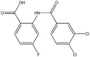  2-[(3,4-dichlorobenzene)amido]-4-fluorobenzoic acid