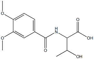 2-[(3,4-dimethoxybenzoyl)amino]-3-hydroxybutanoic acid,,结构式